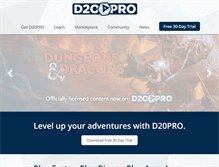 Tablet Screenshot of d20pro.com